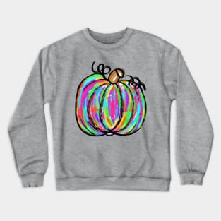 Colorful painted pumpkin Crewneck Sweatshirt